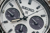 Seiko Prospex Speedtimer Solar Chronograph White Dial Silver Steel Strap Watch for Men - SSC813