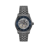 Hugo Boss Principle Skeleton Blue Dial Grey Steel Strap Watch for Men - 1514254