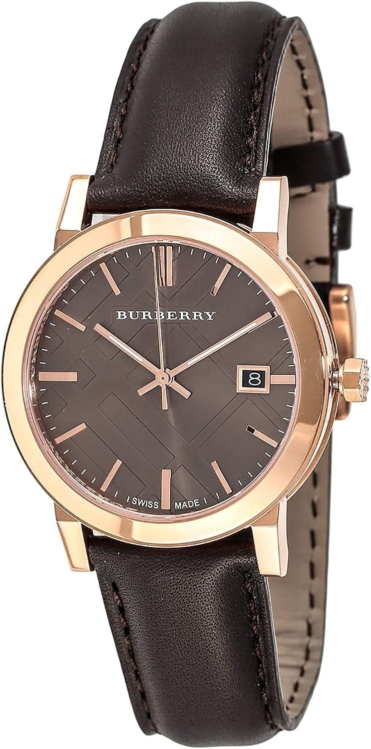 Burberry Classic Quartz Brown Dial Brown Leather Strap Watch for Men - BU9013