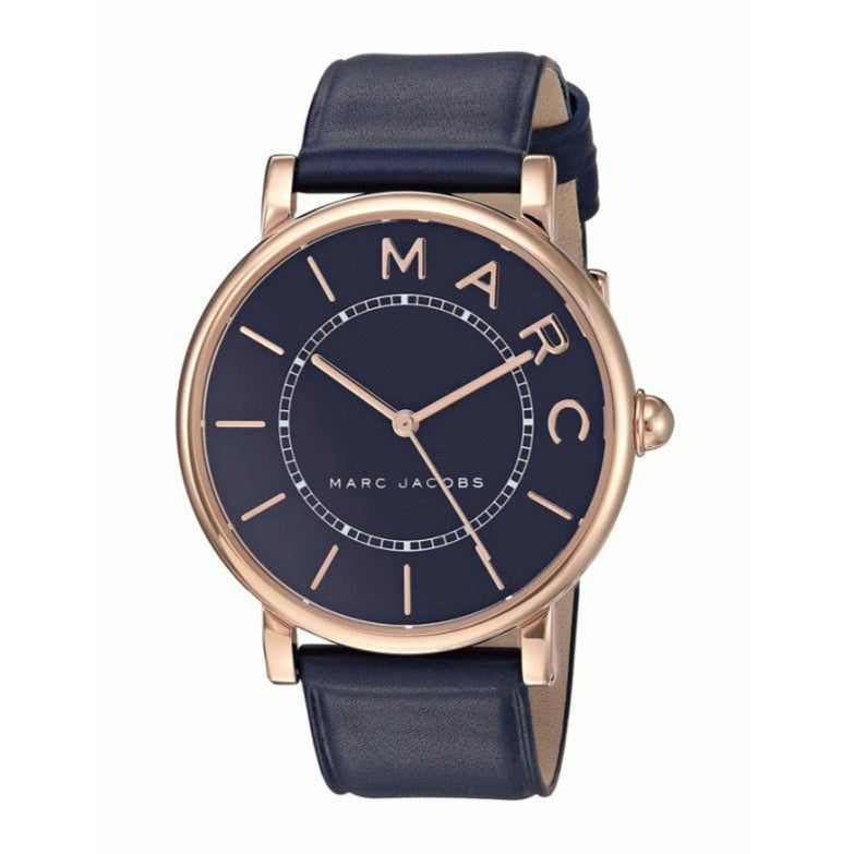 Marc Jacobs Roxy Navy Blue Dial Blue Leather Strap Watch for Women - MJ1534