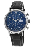 IWC Portofino Chronograph Blue Dial Black Leather Strap Watch for Men - IW391023