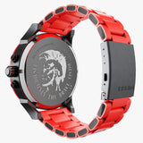 Diesel Mr Daddy 2.0 Chronograph Black Dial Red Silicone Strap Watch For Men - DZ7370