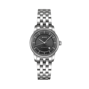 Mido Baroncelli III Automatic Grey Dial Silver Steel Strap Watch For Women - M7600.4.13.1