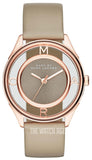 Marc Jacobs MBM1375 Tether Quartz Women's Watch – Grey Dial & Grey Leather Strap