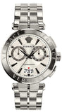 Versace VBR040017 Aion Chronograph Men's Watch – White Dial & Silver Steel Strap
