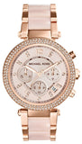 Michael Kors MK5896 Parker Women's Watch – Pink Dial & Two-Tone Steel Bracelet