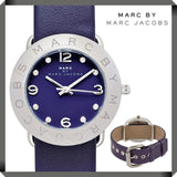 Marc Jacobs Marc Purple Dial Purple Leather Strap Watch for Women - MBM8530
