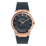Salvatore Ferragamo Sapphire Black Dial Black Silicone Strap Watch for Men - SFHP00420