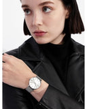 Armani Exchange Lola AX5535 Women's Analog Watch – Silver Dial with Matching Silver Mesh Strap