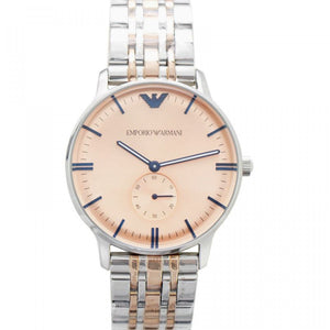 Emporio Armani Classic Beige Dial Two Tone Steel Strap Watch for Men - AR2070