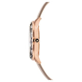 Swarovski Octea Nova Grey Dial Grey Leather Strap Watch for Women - 5295326