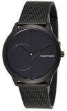 Calvin Klein K3M514B1 Minimal Quartz Men's Watch – Black Dial & Black Mesh Bracelet
