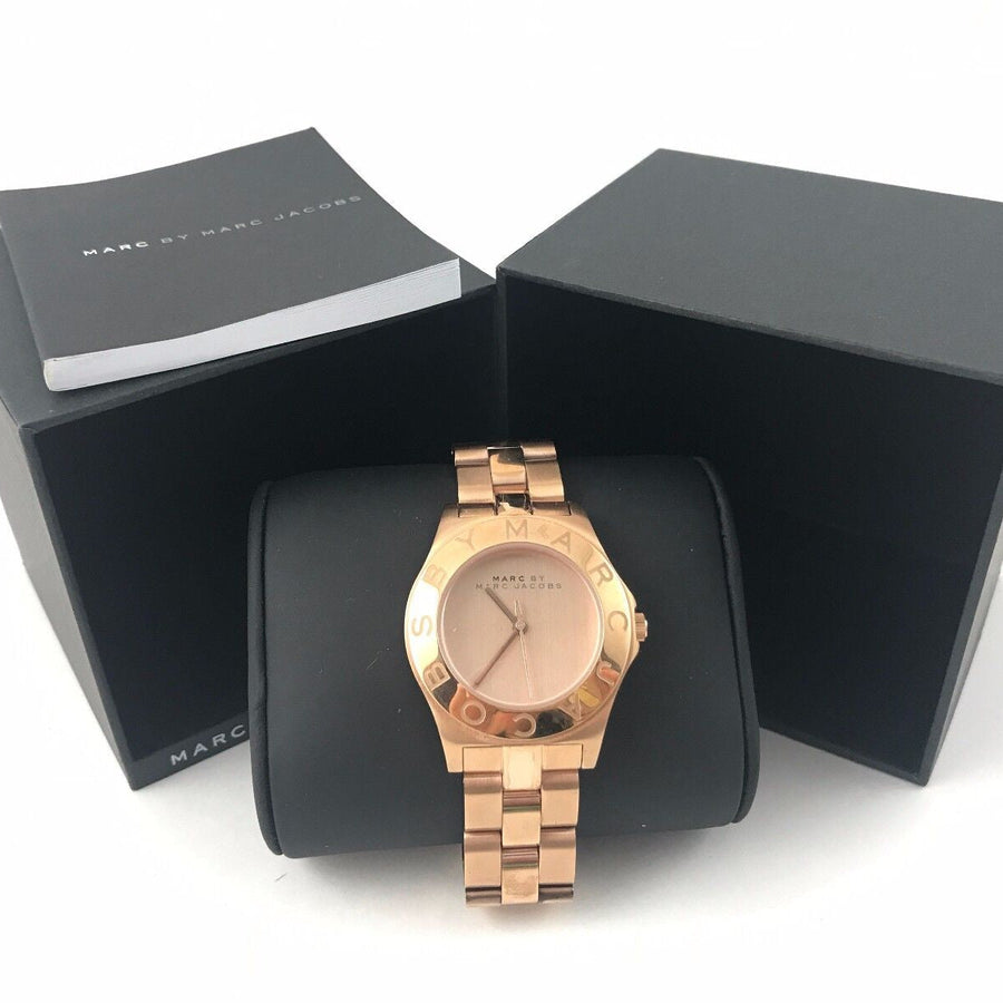 Marc Jacobs Blade Rose Gold Dial Rose Gold Steel Strap Watch for Women - MBM3127