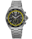 Tag Heuer Formula 1 Chronograph Black Dial Silver Steel Strap Watch for Men- CAZ101AC.BA0842