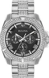 Bulova Crystal Collection Chronograph 96C126 Men's Watch – Black Dial with Two-Tone Steel Strap
