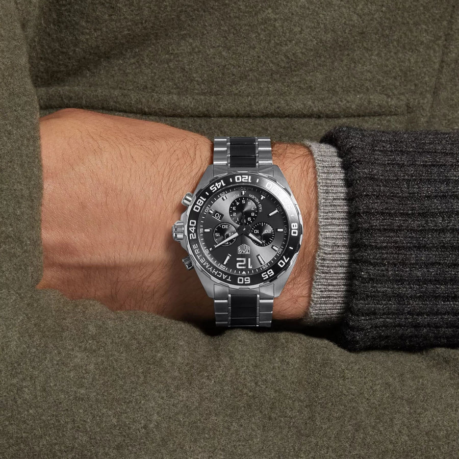 Tag Heuer Formula 1 Anthracite Dial Two Tone Steel Strap Watch For Men - CAZ1011.BA0843