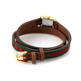Gucci G-Frame Multicolored Dial Two Tone Nylon Strap Watch For Women - YA128527